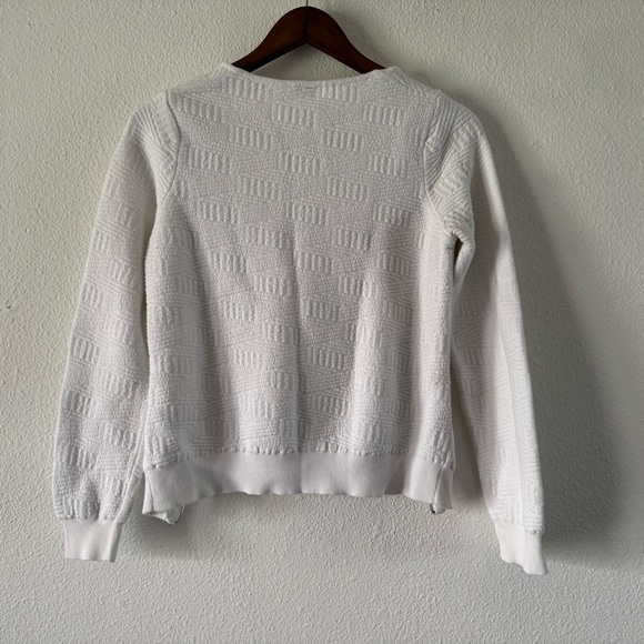 Anthropologie Moth Quiet Luxury Merle Pullover Quilted Sweater Small Cozy Chic - Picture 14 of 15